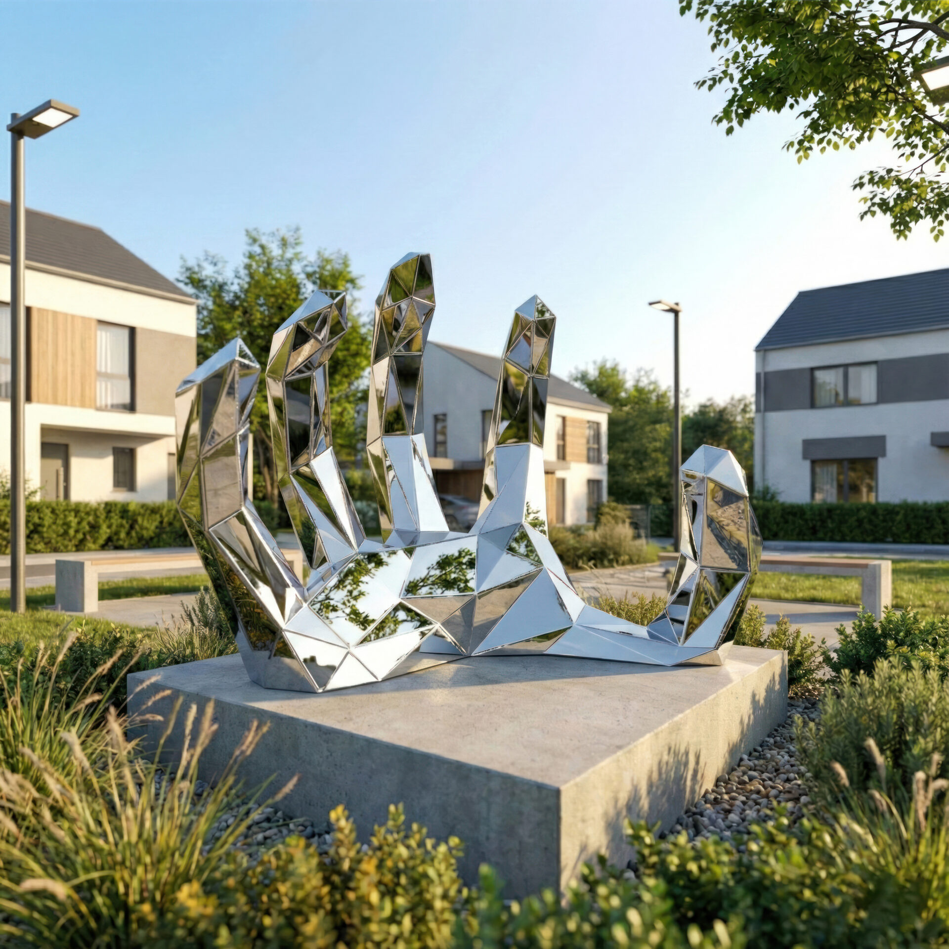 Nowoczesna rzeźba geometryczna Hand Sculpture - obrazek 4